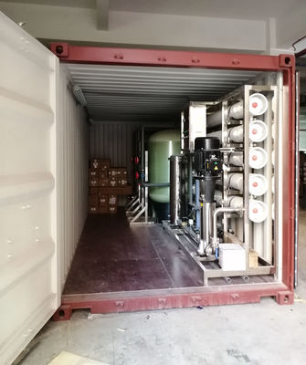 50000GPD الزراعة الصناعية أنظمة التناضح العكسي RO لمحطة معالجة مياه الآبار الجوفية في حاوية متنقلة